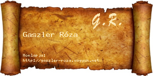 Gaszler Róza névjegykártya