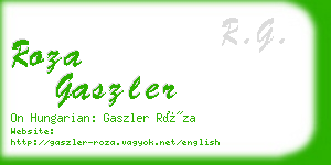 roza gaszler business card